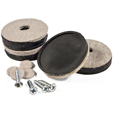 Convenience Concepts TruGuard 1.5 in. Round, Heavy Duty Furniture Glides, 4PK HI3235101